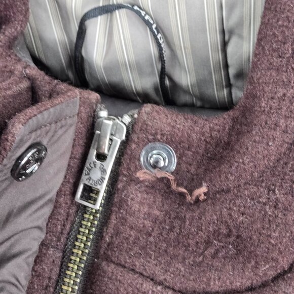 The North Face Coat Womens Medium Brown Toggle Wool Blend Hooded Jacket Pockets - Picture 14 of 16